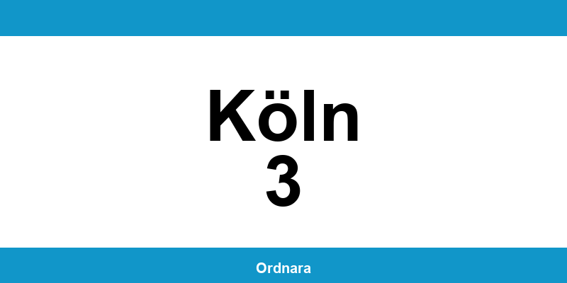 Kontakt zur Polizeiinspektion Köln 3
