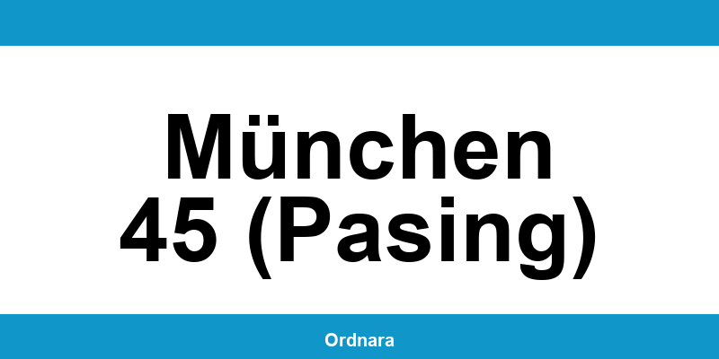 Kontakt zur Polizeiinspektion München 45 (Pasing)